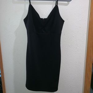 black mini dress